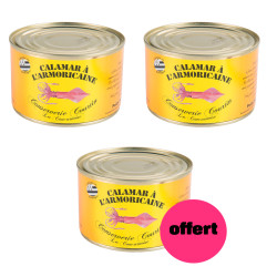 Calamars à l'armoricaine 405g Offre 2 boîtes + 1 gratuite