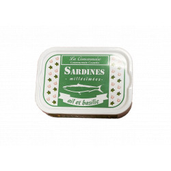 Sardines à l'ail et au basilic 115g